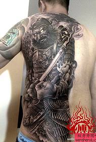 Male back super-dominant half-back Zhang Fei tattoo pattern