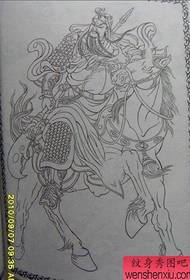 Tatuering design: fantastisk super stilig rygg Guan tatuering