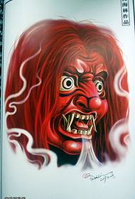 un model de tatuaj al diavolului roșu
