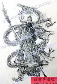 Guan Gong Dövme Desen: Süper yakışıklı Guan Gong Uzun Dövme Desen