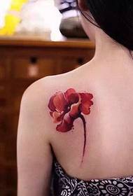 A set of stylish flower tattoo pictures for girls