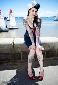 Woman tattoo pattern