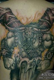 Bully Tattoo Pattern en la espalda