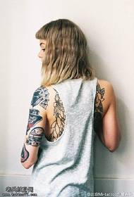 Mode schoonheid klassieke tattoo tattoo patroon