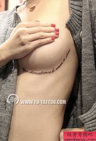 More popular fashion beauty chest letter tattoo pattern