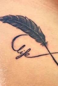 Beautiful feather totem tattoo