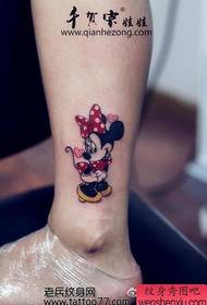 Beauty legs cute mickey mouse tattoo pattern