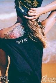 Europski i američki modni uzorak seksi ljepota tetovaža