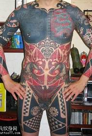 Domineering Japanese style totem tattoo pattern