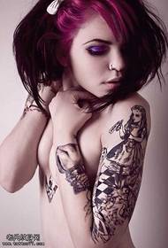 Beauty woman tattoo pattern