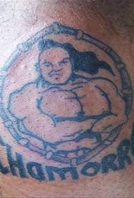 Sorbalda macho sinplea zirkulu tatuaje ereduan