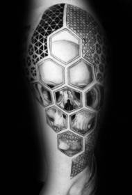 Tatuagem geométrica padrão masculino design inteligente tatuagem geométrica padrão