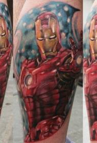 Cartoon iron man tattoo pattern