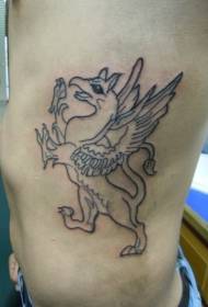 Vyötäröviivan muotoinen griffin-tatuointikuva