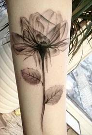 A set of beautiful floral tattoo designs in ink style