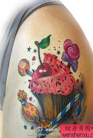 Beauty legs pop candy and ice cream tattoo pattern