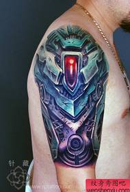 Brazo patrón de tatuaxe de brazo mecánico en cor súper fermoso