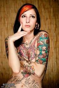 Strani iskušenje žena tetovaža uzorak