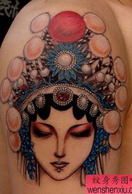 Imagine de tatuaj de operă din Peking Poză de tatuaj de la Peking Opera