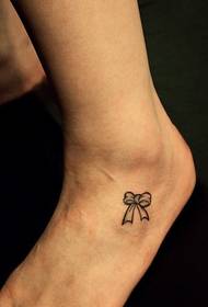 Lady's foot small butterfly tattoo pattern