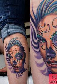 Vakre ben Undead Makeup Beauty Tattoo Pattern