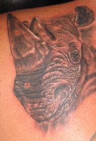 Realistyczny wzór tatuażu awatar nosorożca