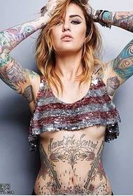 Engleska žena tetovaža uzorak