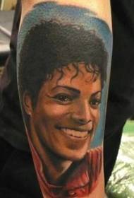 Arm Jackson portret tattoo patroon