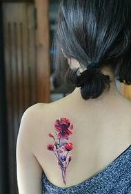A set of small fresh beautiful flower tattoos for girls