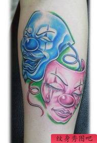 Modèle de tatouage femme: modèle de tatouage bras couleur masque photo tatouage