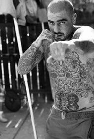 Boxer tattoo patroon