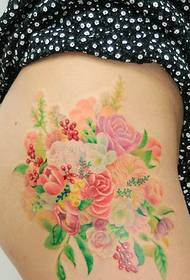 група от много красиви красиви цветя татуировки татуировки