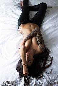 Arm woman tattoo pattern