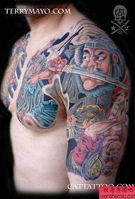 Tattoo 520 Gallery: Modèle de tatouage fantôme double et demi 馗 馗 馗