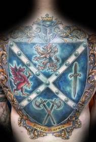 Patrón de tatuaje de escudo Patrón de tatuaje de escudo resistente