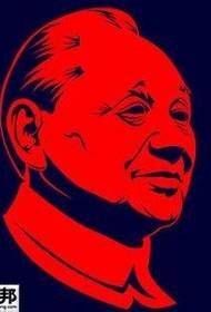 ဇာတ်ကောင် Tattoo ပုံစံ - Deng Xiaoping Portrait Totem Tattoo ပုံစံ
