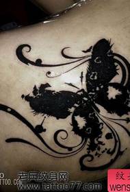 Belo ombro tons popular totem borboleta tatuagem padrão