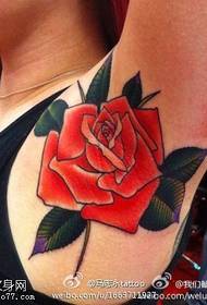 Gorgeous and dazzling big rose tattoo pattern