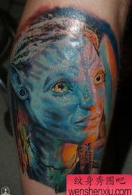 një model tatuazh avatar me ngjyra 3D