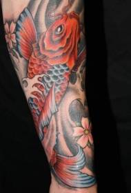 Tattoo squid Ndụ na usoro agate koi tattoo