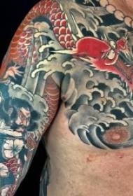 Tattoos Dragon Chongtian Dizajnet tradicionale me hije të ndryshme të tatuazheve