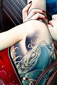 Skaisti satriecošas skaistumkopšanas tetovējuma ilustrācijas
