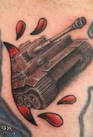 Realistic realistic tank car tattoo pattern