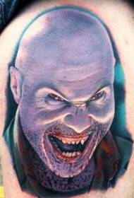 I-Creepy horror man tattoo emlenzeni