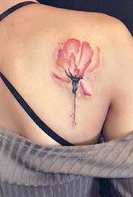 Fermoso e fermoso patrón de tatuaxe de flores para nenas