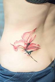 Bellissimo modello di tatuaggio floreale per ragazze intelligenti