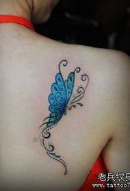 Beautiful shoulder butterfly beautiful color butterfly tattoo pattern