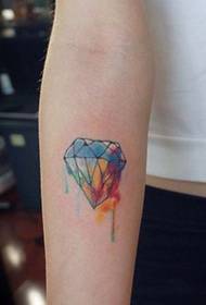 Opvallende diamanten tattoo