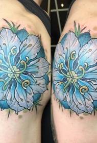 Vacker tatuering liten mönster färsk och elegant blommatatueringsmönster