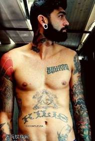 Sexy english man tattoo pattern